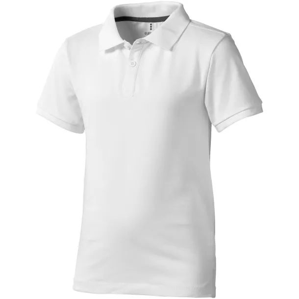 Calgary short sleeve kids polo - Elevate White