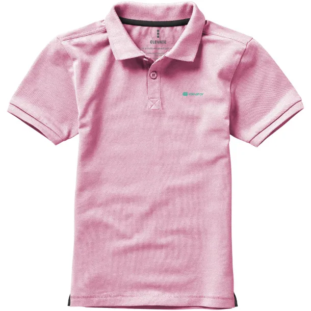 Calgary short sleeve kids polo - Elevate Light pink