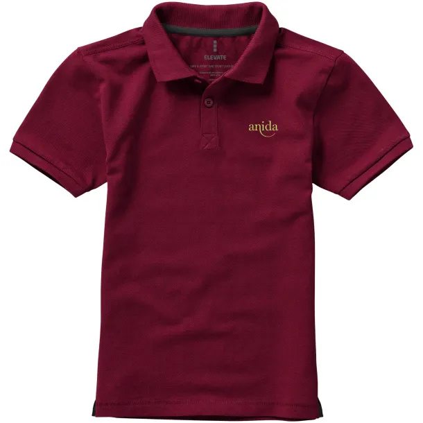 Calgary dječja polo majica kratkih rukava - Elevate Bordo