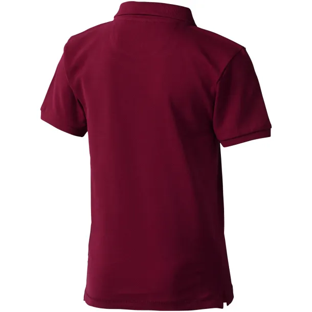 Calgary short sleeve kids polo - Elevate Burgundy