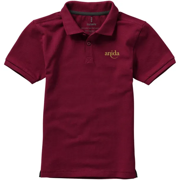 Calgary dječja polo majica kratkih rukava - Elevate Bordo