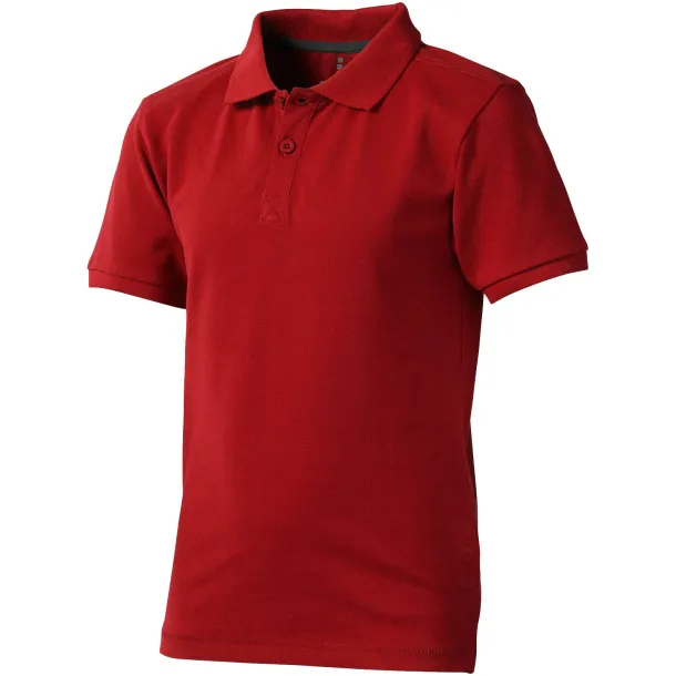 Calgary short sleeve kids polo - Elevate Red
