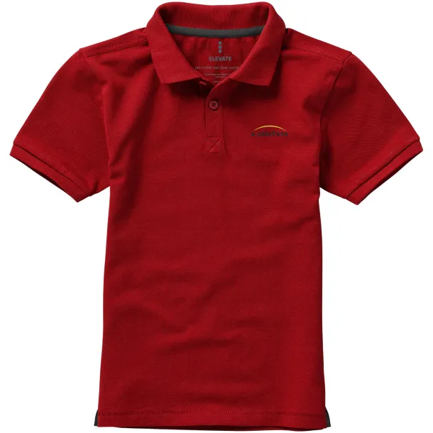 Calgary short sleeve kids polo - Elevate Red
