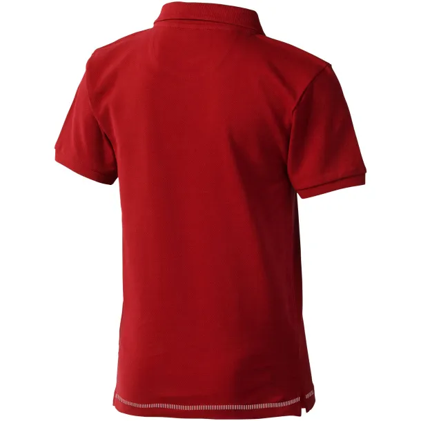 Calgary short sleeve kids polo - Elevate Red White