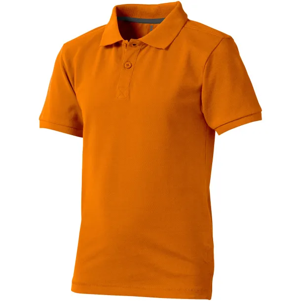 Calgary short sleeve kids polo - Elevate Orange