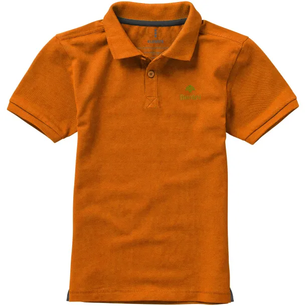 Calgary short sleeve kids polo - Elevate Orange