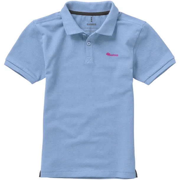Calgary short sleeve kids polo - Elevate Light blue