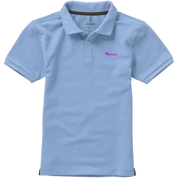 Calgary short sleeve kids polo - Elevate Light blue