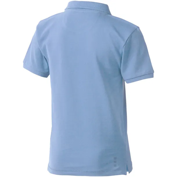 Calgary short sleeve kids polo - Elevate Light blue