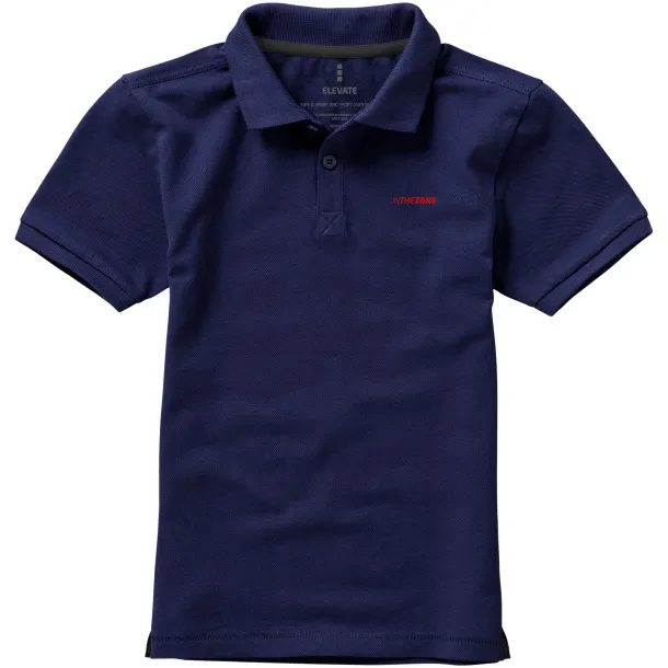 Calgary short sleeve kids polo - Elevate Navy Blue