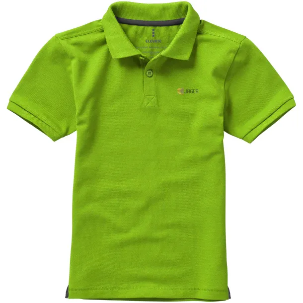 Calgary short sleeve kids polo - Elevate Apple Green
