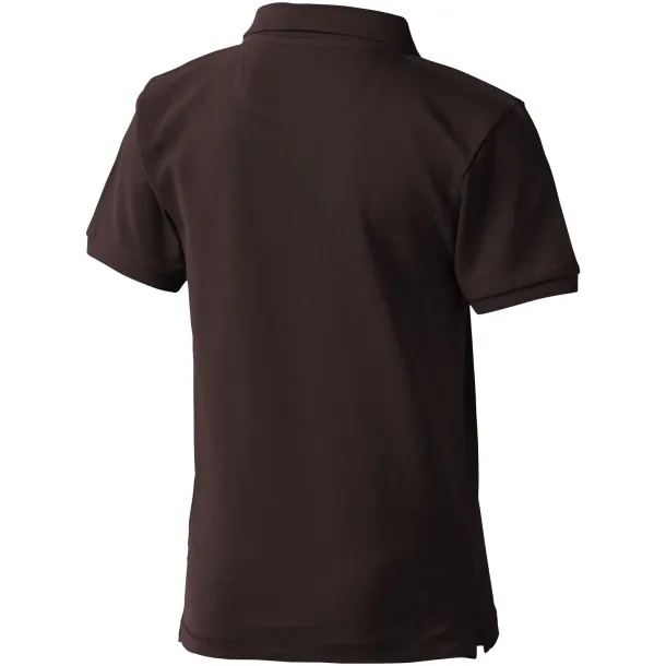 Calgary short sleeve kids polo - Elevate Chocolate brown
