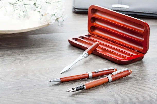 Rowotri wooden pen set Red