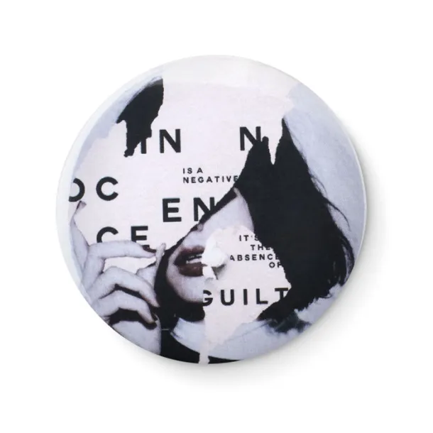 PIN Pin button Matt Silver