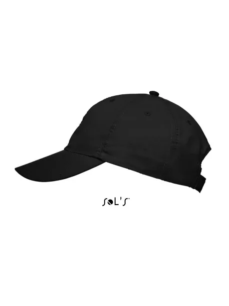  SOL'S METEOR - SIX PANEL CAP - SOL'S Black