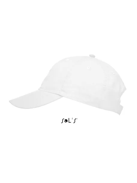  SOL'S METEOR - SIX PANEL CAP - SOL'S White