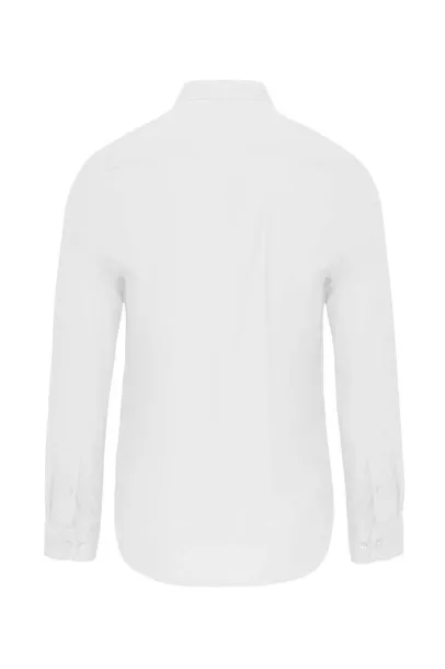  MEN'S LONG-SLEEVED MANDARIN COLLAR SHIRT - Kariban White