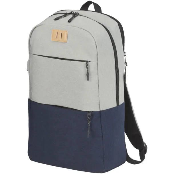 Cason 15" laptop backpack Navy Light grey