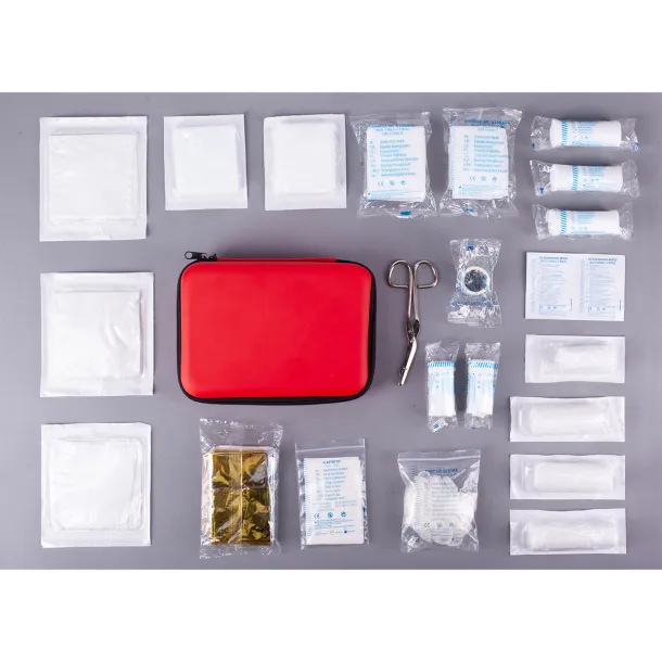 CAR SAFE first aid kit for car Red