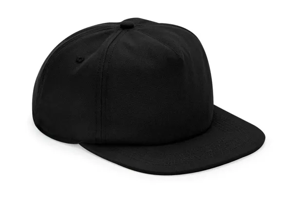  Organic Cotton Unstructured 5 Panel Cap - Beechfield Black