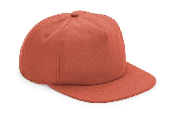  Organic Cotton Unstructured 5 Panel Cap - Beechfield Terracotta