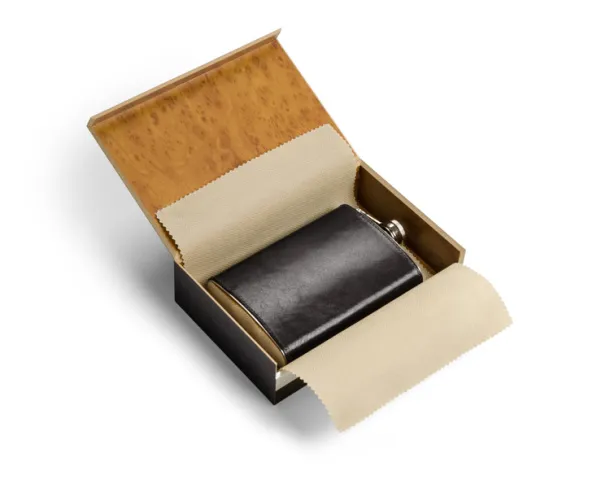 ROYAL Hip flask  240 ml in a box Black