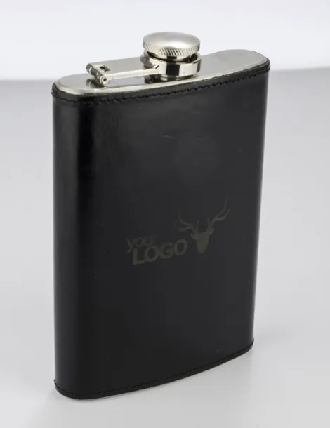 ROYAL Hip flask  240 ml in a box Black