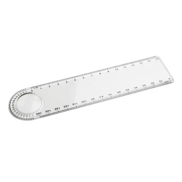 SUNDERLAND Ruler with magnifying glass Transparent