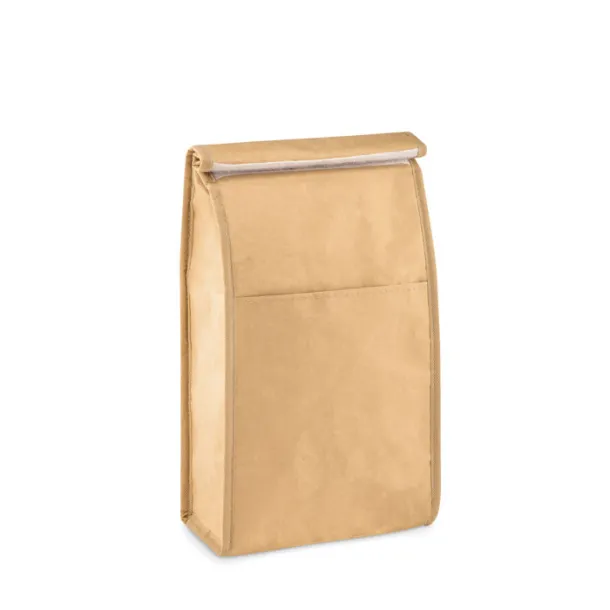 PAPERLUNCH Woven paper 2.3L lunch bag. Beige