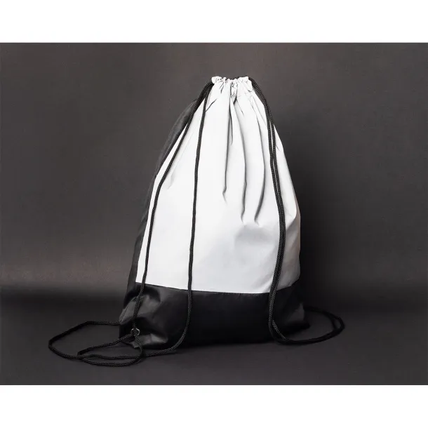 FLASH reflective drawstring backpack Silver