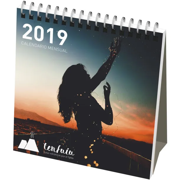Classic monthly desktop calendar soft cover - Desk-Mate® White
