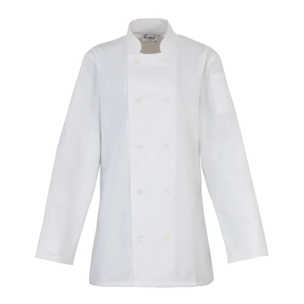  LADIES’ LONG SLEEVE CHEF’S JACKET - Premier White