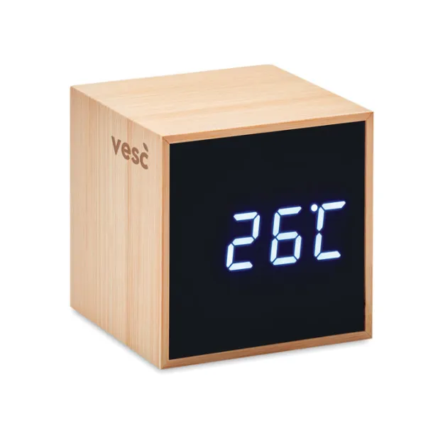 MARA CLOCK LED alarm clock bamboo casing Wood