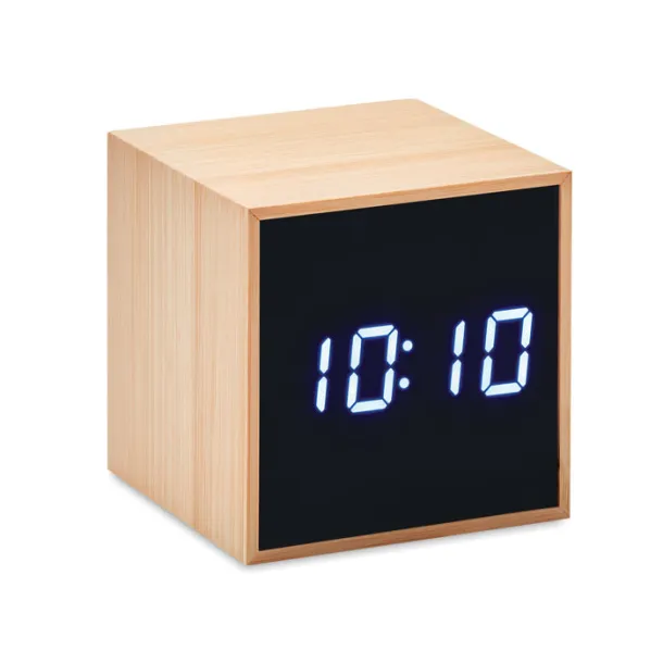 MARA CLOCK LED alarm clock bamboo casing Wood