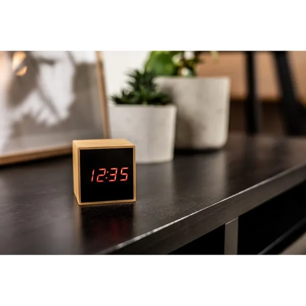  Bamboo desk clock with alarm wood