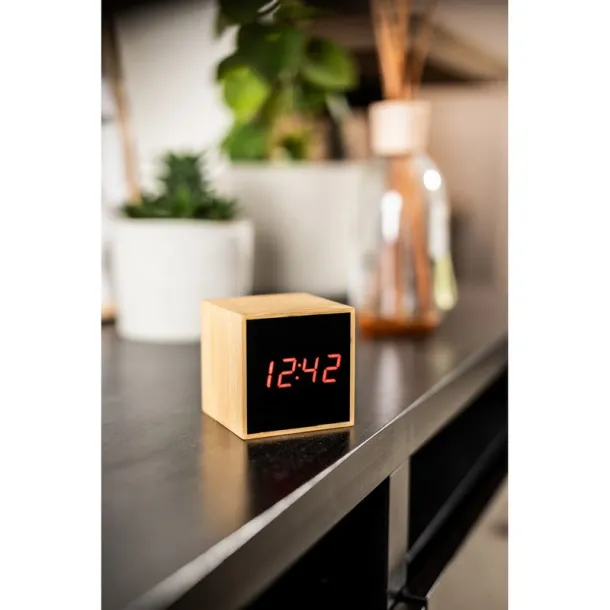  Bamboo desk clock with alarm wood