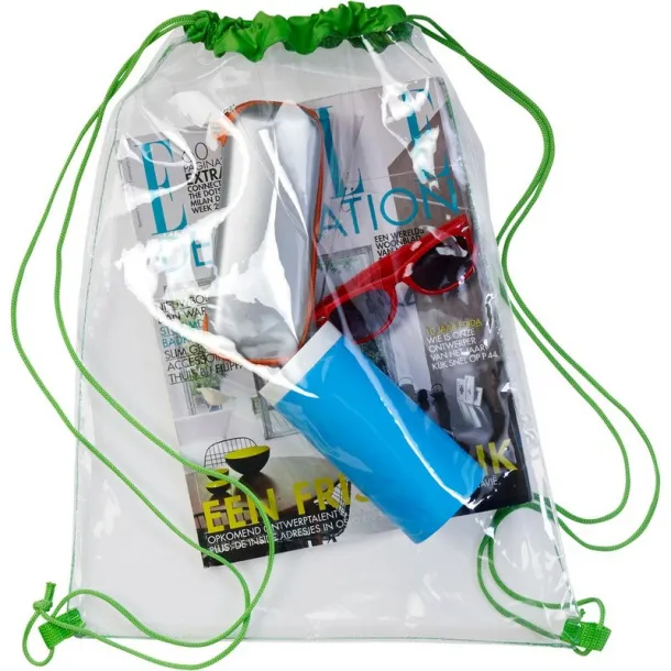  Drawstring bag light green