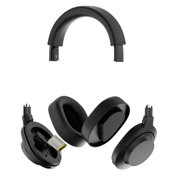 Irvine RCS recycled and repairable ANC wireless headphone - Urban Vitamin Black 