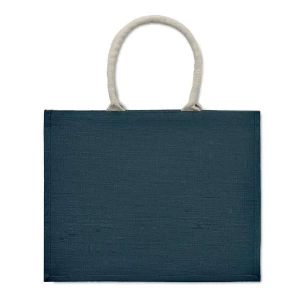 AURA Jute bag with cotton handle Blue