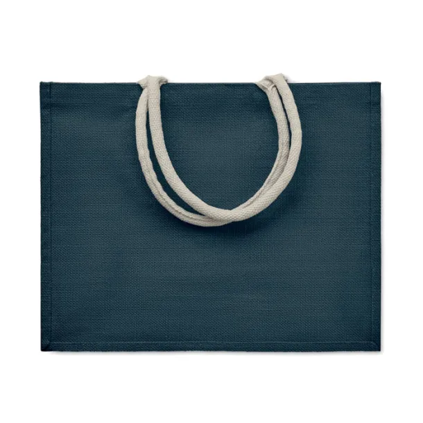 AURA Jute bag with cotton handle Blue