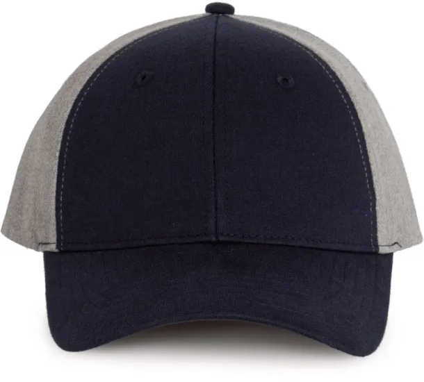  SNAPBACK CAP - 6 PANELS - K-UP Navy Grey Melange