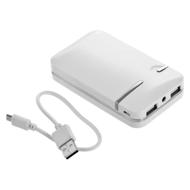  Power bank 7800 mAh with LED light white
