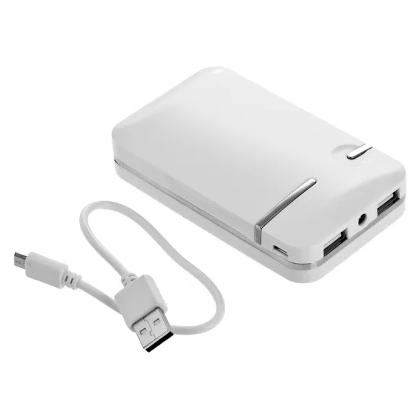  Power bank 7800 mAh with LED light white