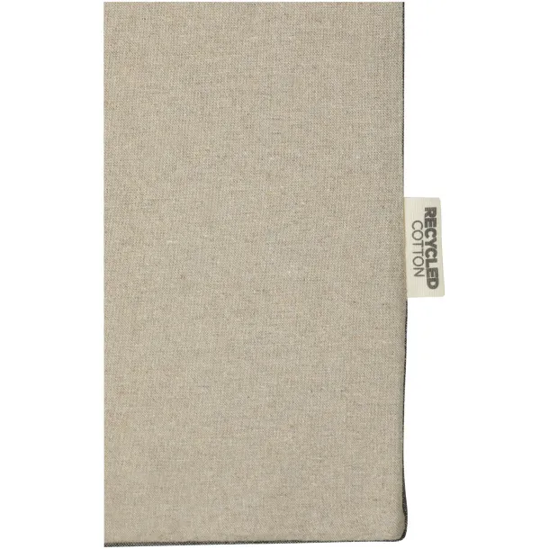 Pheebs 190 g/m² recycled cotton gusset tote bag with contrast sides 18L Heather natural Heather black