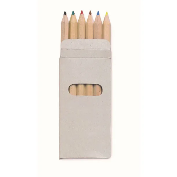 ABIGAIL 6 coloured pencils in box Multicolour