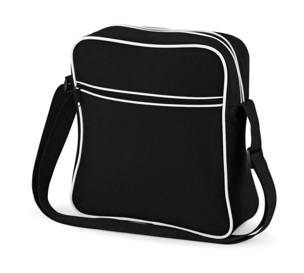  Retro Flight Bag - Bagbase Black Bijela