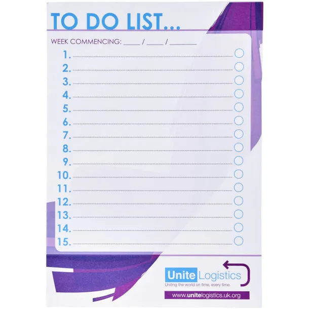 Desk-Mate® A5 notepad - Unbranded White