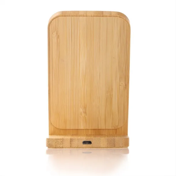  B'RIGHT bamboo wireless charger 10W, phone stand wood