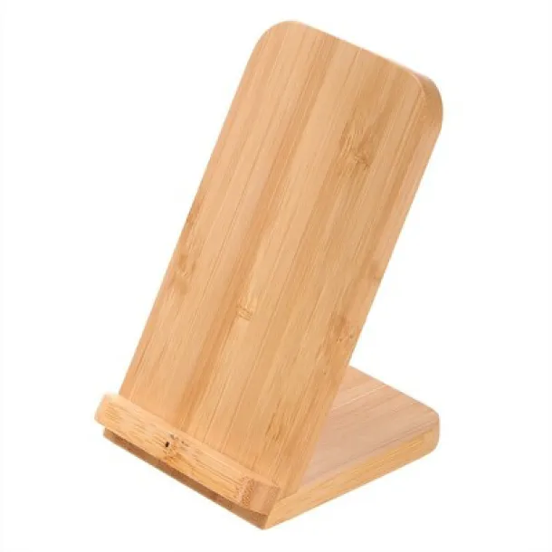  B'RIGHT bamboo wireless charger 10W, phone stand wood