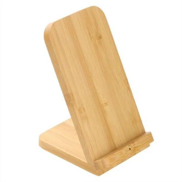  B'RIGHT bamboo wireless charger 10W, phone stand wood